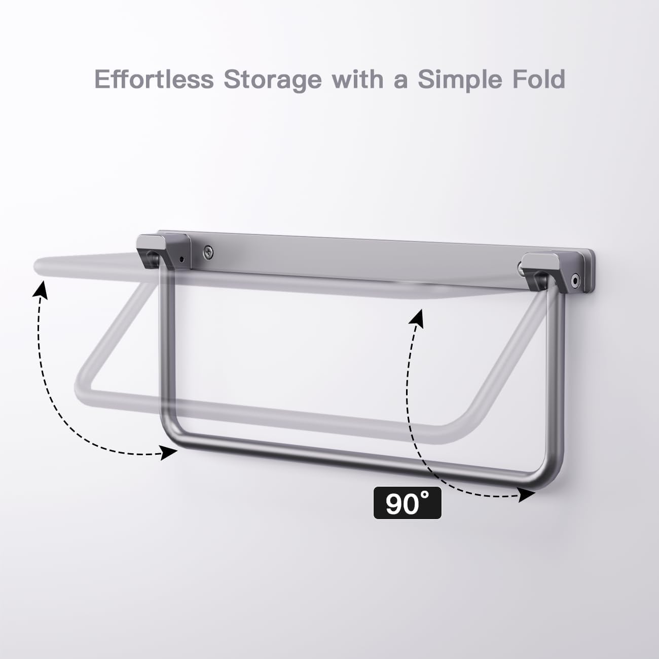 Safoner Foldable RV Shoe Rack- Aluminum Camper Shoe Organizer, Wall-Mounted Shelf, Efficient Holder and Storage Rack for Various