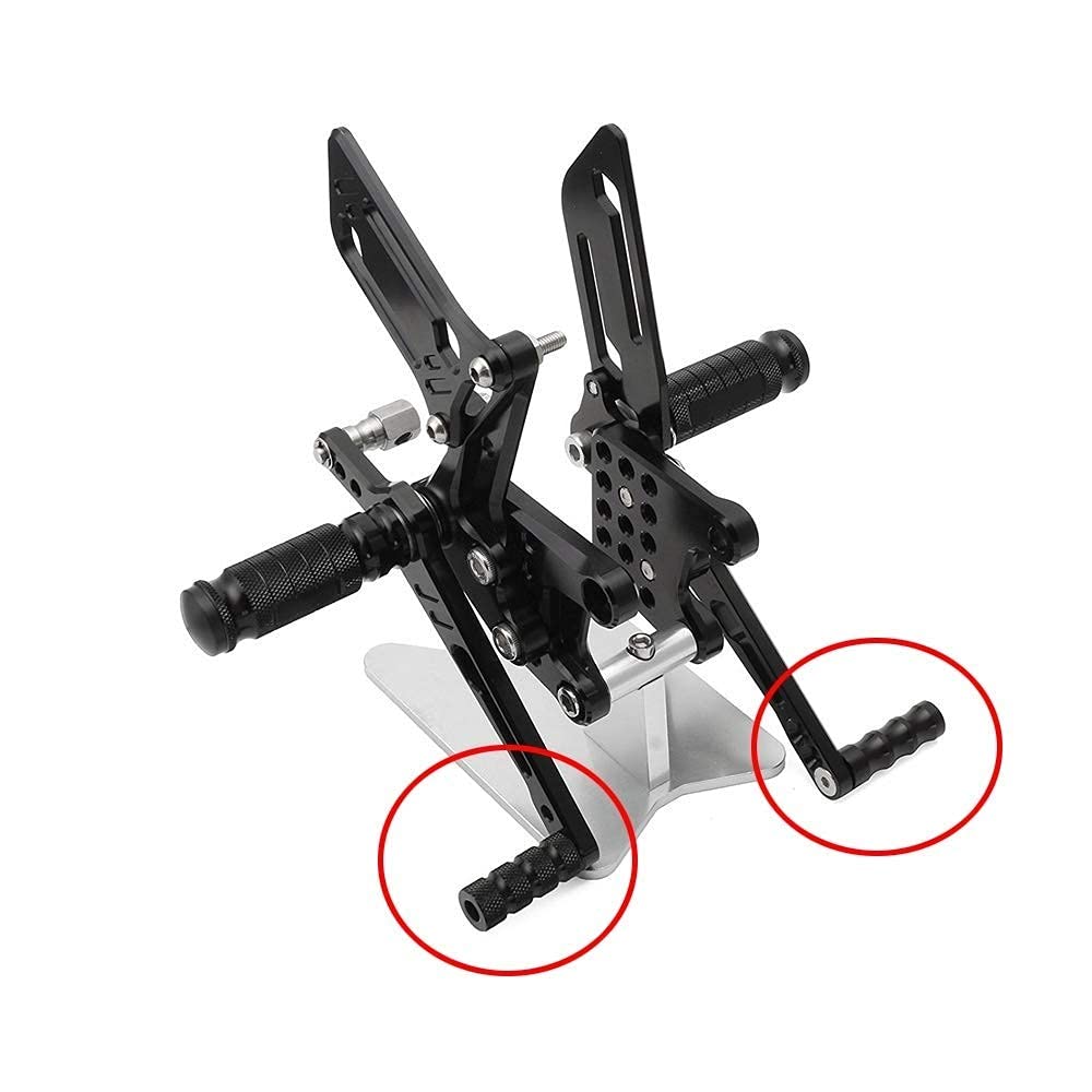 ONETEN CNC Motorcycle Shifter Pegs - Aluminum Anti-Skid Foot Pegs, 6mm Hole, Black, Model FP-003 for Honda, Suzuki, Yamaha, Kawasaki, Ducati