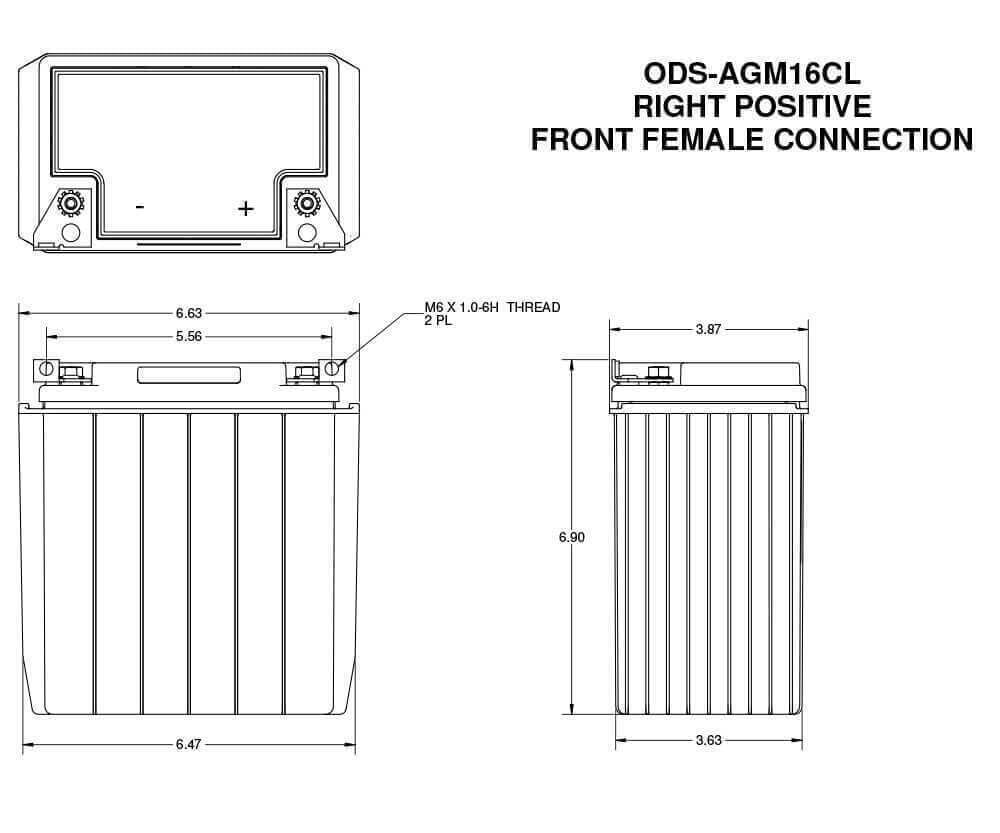 Odyssey Pc625 Powersports Battery