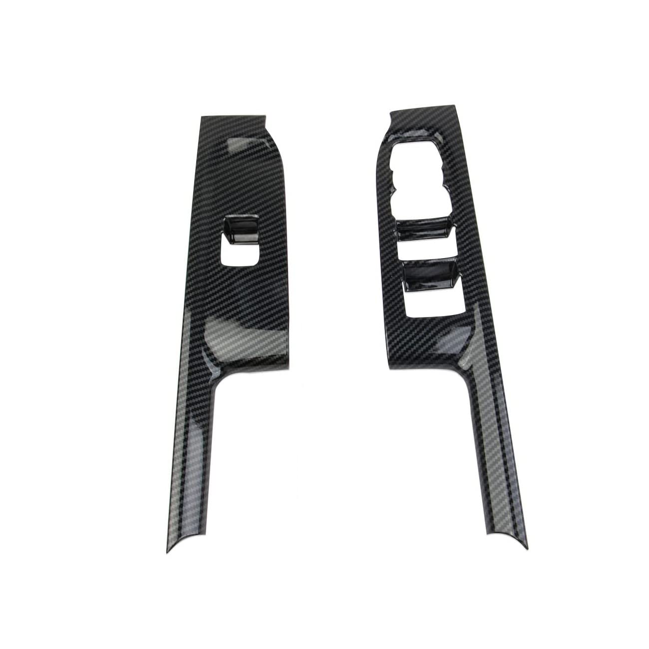 Fewshaw Carbon Fiber Window Lift Switch Panel Cover Trim For 2019-2021 Chevy Silverado 1500/Gmc Sierra 1500 2020-2023 Sierra/Silverado 2500 3500 Hd (Front Door(Not Fit Regular Cab)), 22Jb-Cs19-003-R