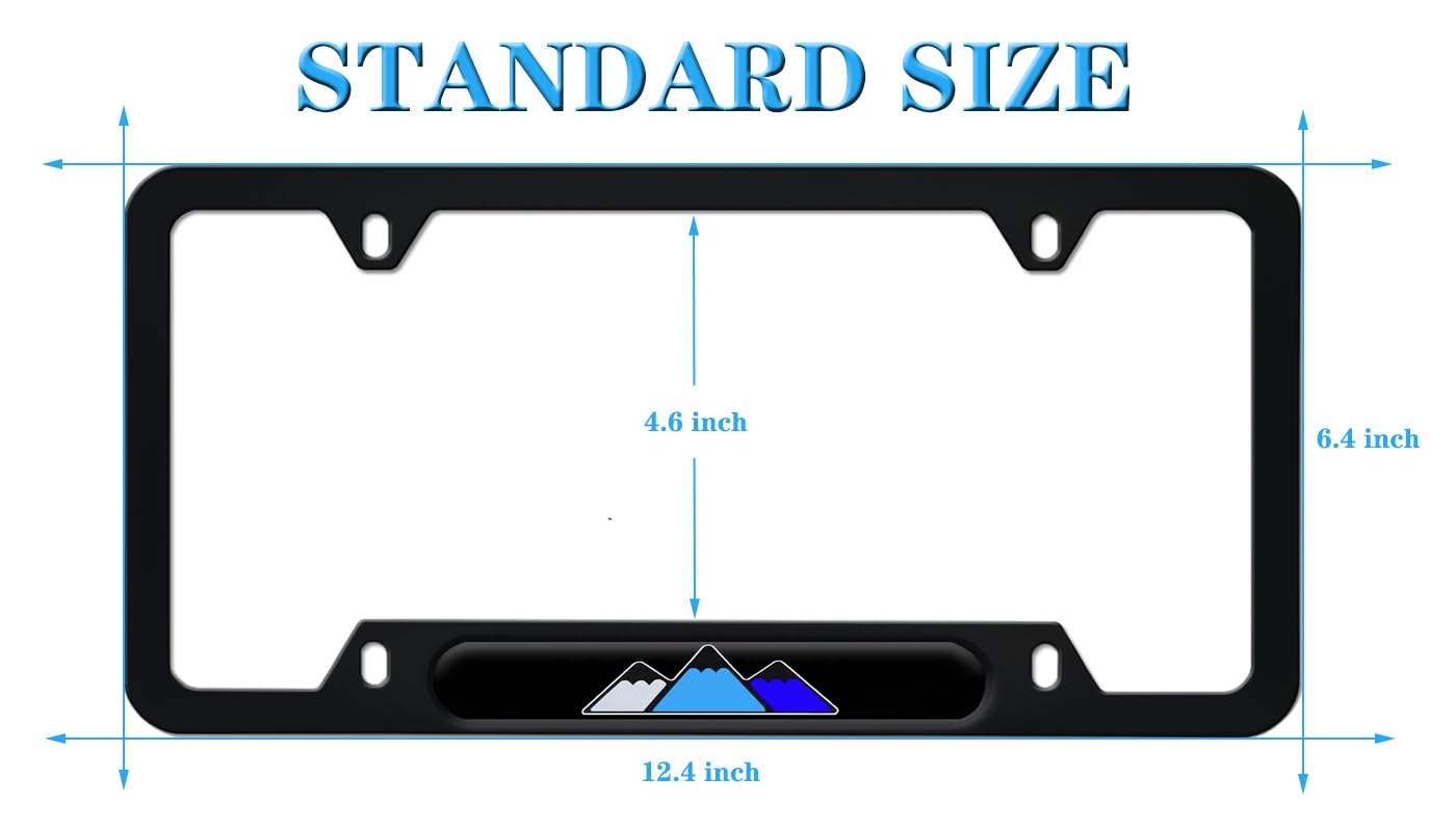 Omlkibo Tri-Color 3 Color Aluminum License Plate Frame Cover Holder Compatible With Toyota Vehicle Truck Trailer Suv. (White Blu