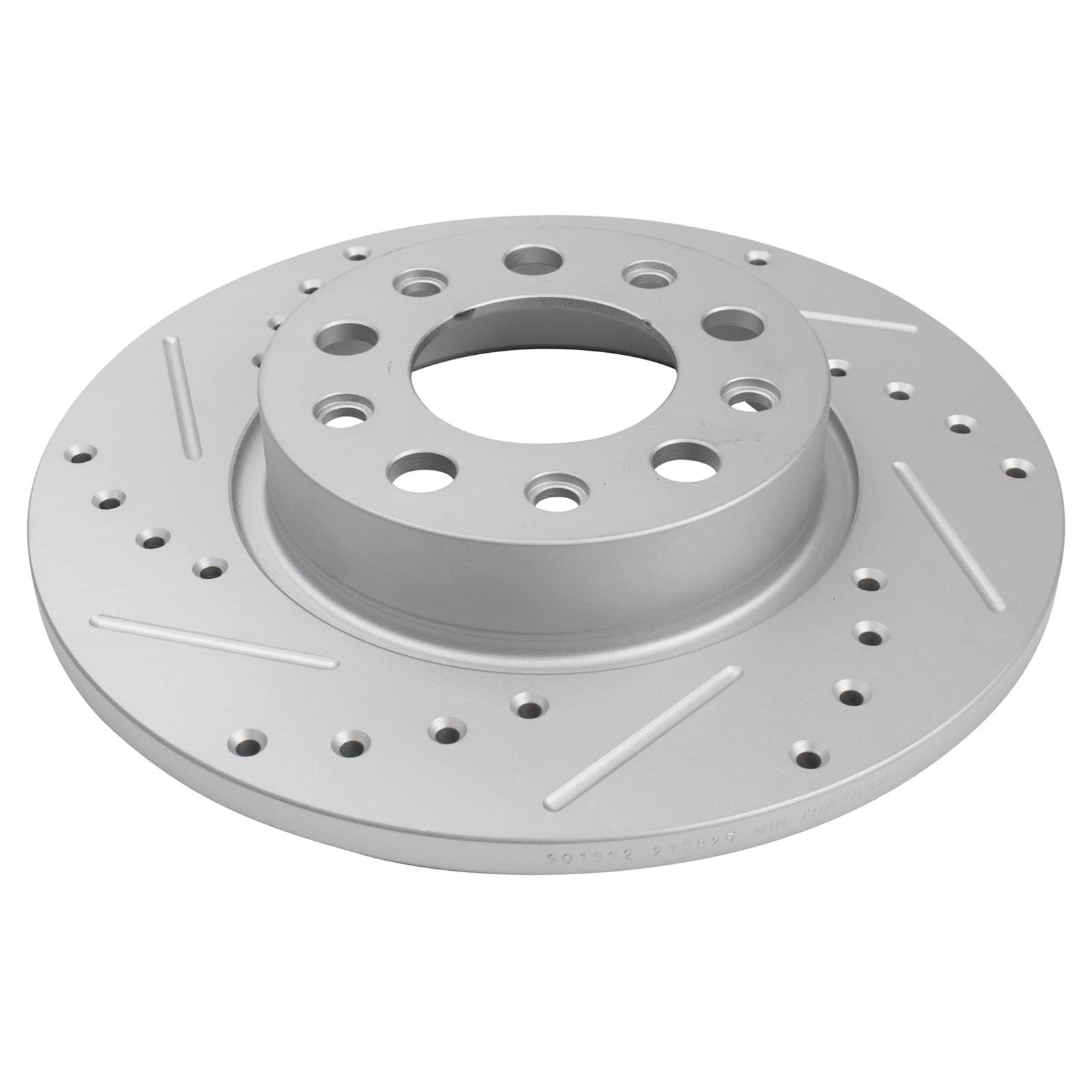 Trq Rear Performance Brake Rotors Set Premium G-Coated Compatible With 2016-2022 Fiat 500X 2017-2022 Jeep Compass 2015-2022 Rene