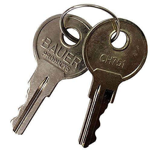 Gordon Glass Set Includes Bauer Products Ch751 Replacement Keys (Qty Of 2) For T-Handles, Camper Toppers, Camper Shells, Truck C