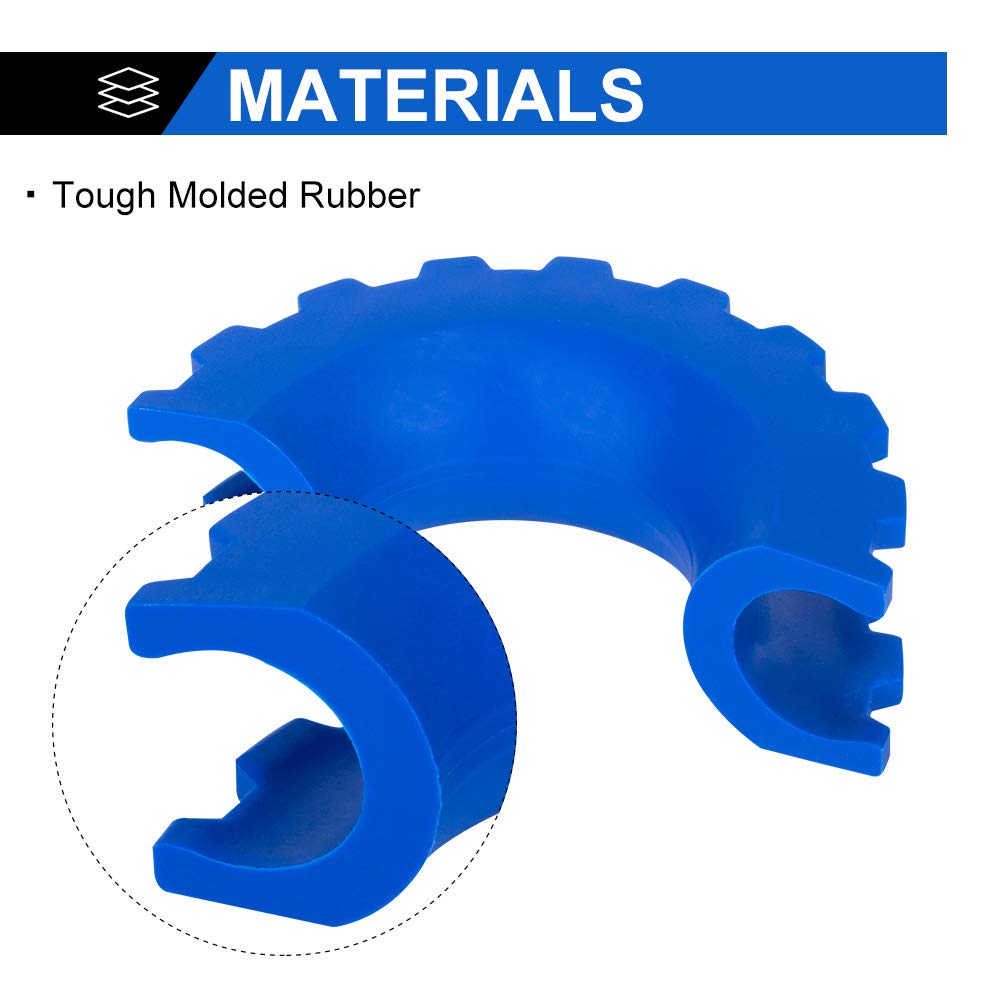 BUNKER INDUST D Ring/Shackle Isolator Kit, Blue, Includes 1 Pair Isolators & 4 Washers, Fits 3/4" Shackle Hooks, Model