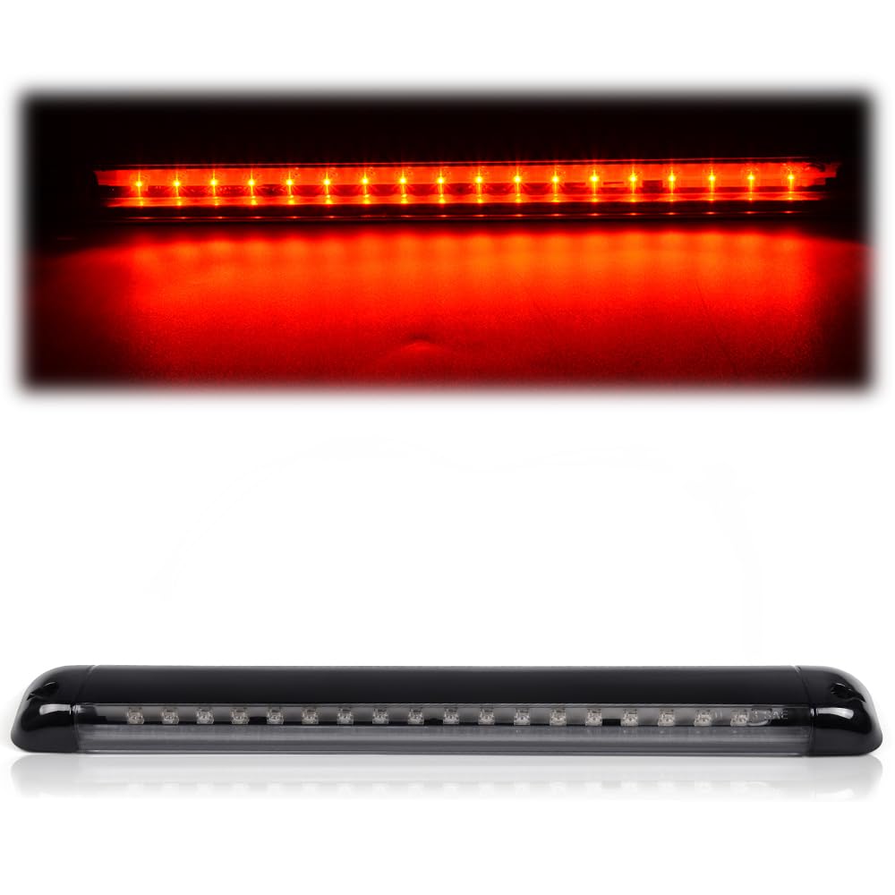 LQI LED Bar 3rd Third Brake Light, Compatible with Chevy S10/ Suburban Tahoe Yukon 1992-2004, High Mount Rear Tail Stop Light Ca