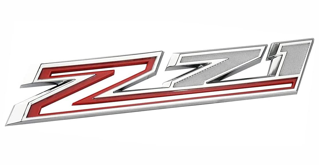 Yoaoo 2-Pack Z71 Emblems Badges for Silverado Tahoe Suburban, Gloss Chrome Red, Plastic, Model CS202-2-Z71CHRE