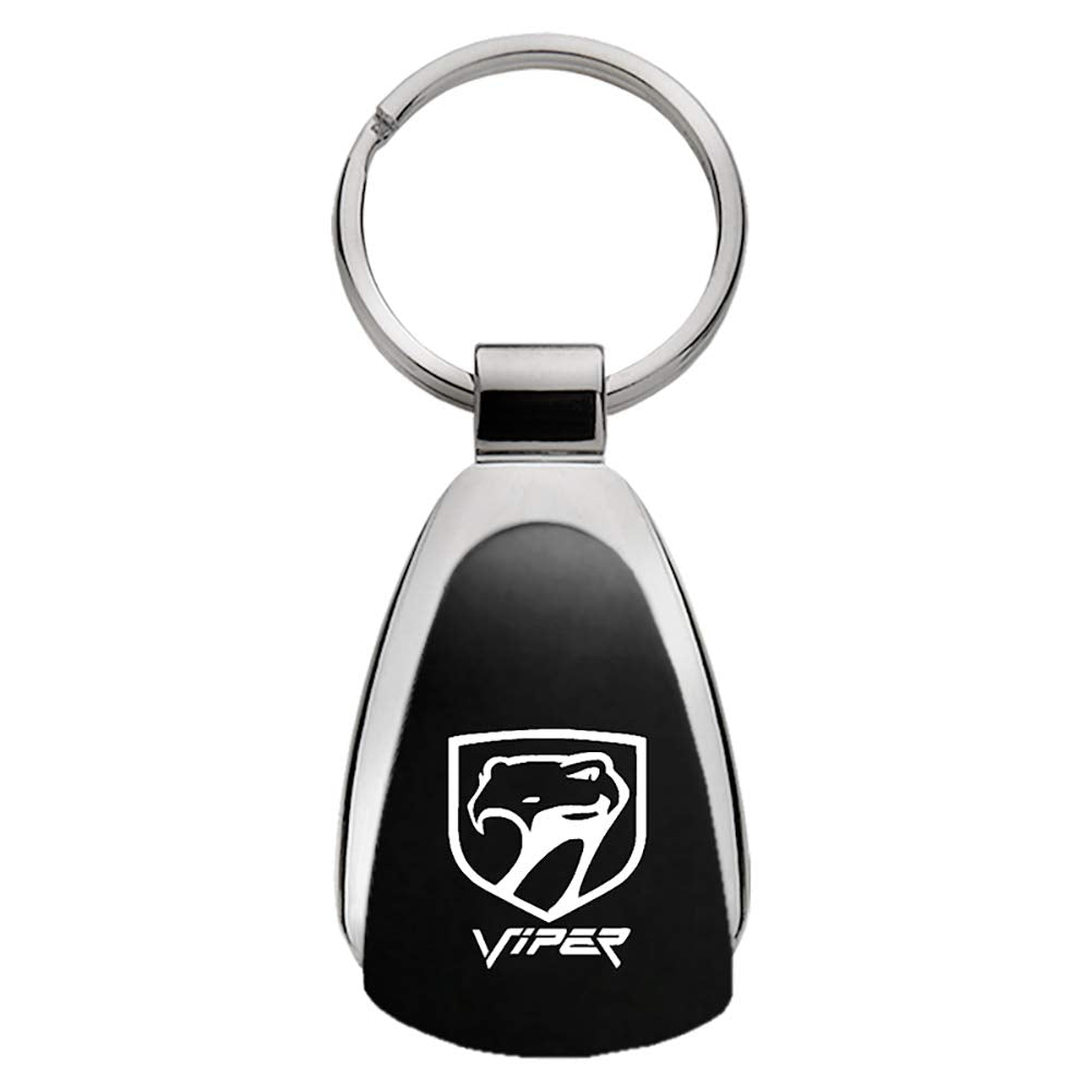 AuTOMOTIVE GOLD Tear Drop Key Chain for Dodge Viper (Black)