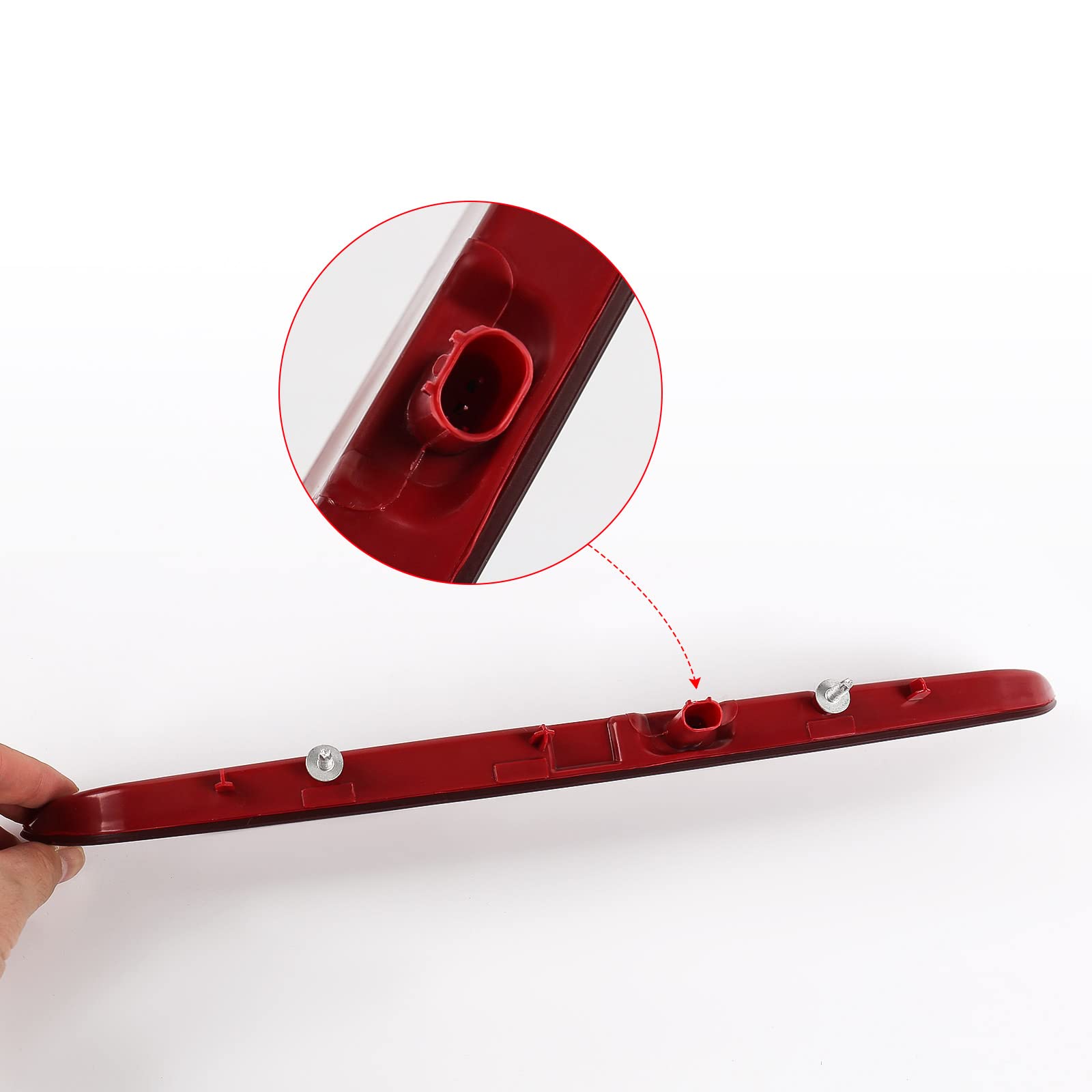 FIONE High Mounted Third Brake Light LED for Jeep Renegade 2015-2021, Red Replacement 68247167AA