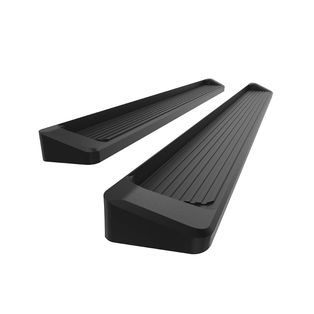Aps Black Running Boards Style Compatible With Chevy Silverado Gmc Sierra 1500 2007-2018 Crew Cab & 2500 3500 Hd 2019 Crew Cab (
