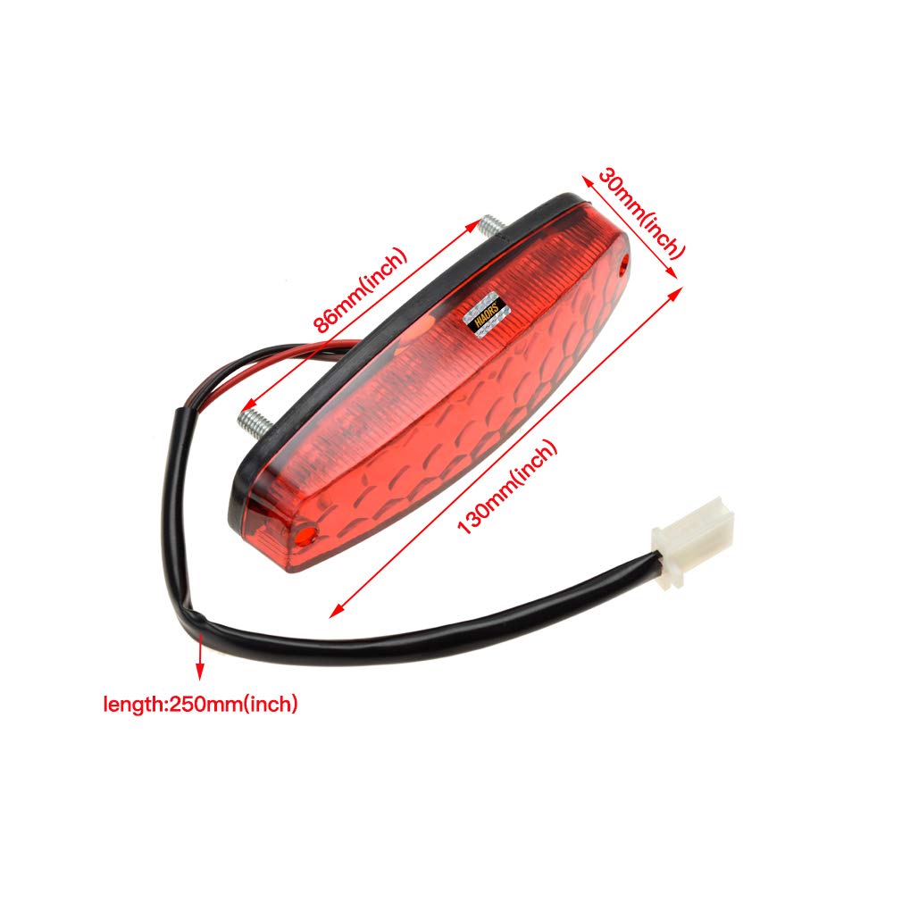 HIAORS LED Rear Tail Brake Light for 50cc 70CC 90cc 110cc 125cc Taotao SunL JCL Coolster Roketa Kazuma Chinese ATVs Quad 4 Wheel