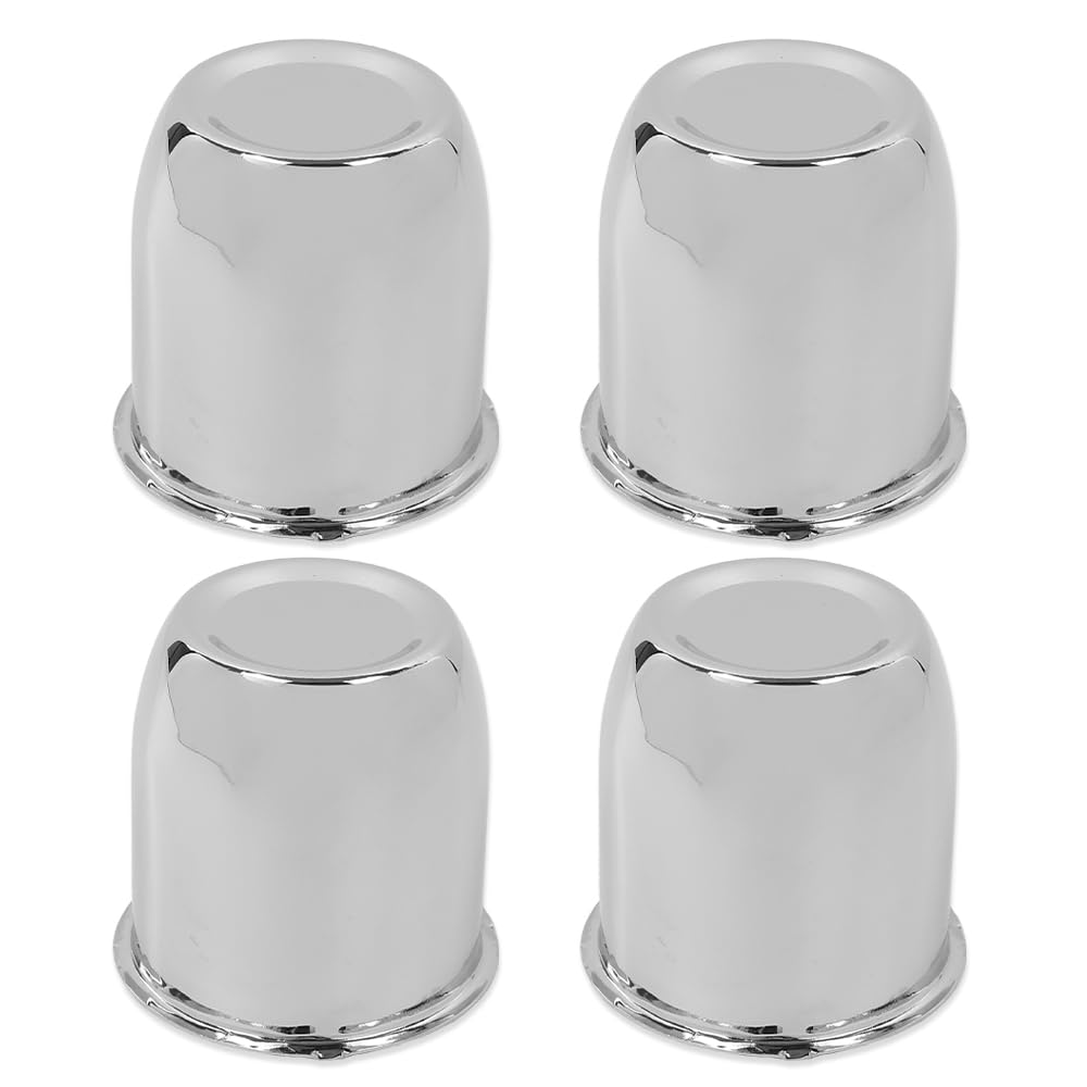 GRAND ORANGE 4pcs Push Through Chrome Wheel Center Caps Fit 3.18 Rims Center Bore Dimensions Only