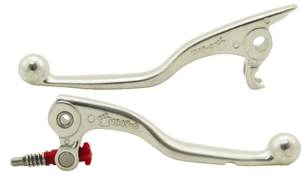 Outlaw Racing 750010 Oem Style Clutch And Brake Lever Grip Set Polished