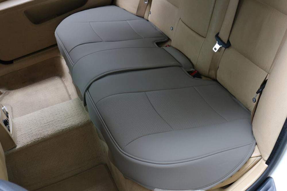Edealyn 1 Pack Car Interior Luxury Pu Leather Bench Seat Protector Rear Car Seat Cover Rear Seat Bottom Cover Fits 90% Of Car -