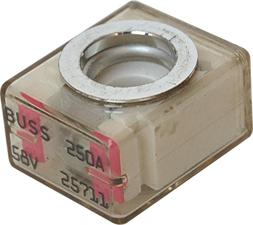 Bay Marine Supply Mrbf Terminal Fuse Block Kit (Fuse Included) – Single Stud 5/16' (M8) Compact Marine Rated Battery Fuse 250A