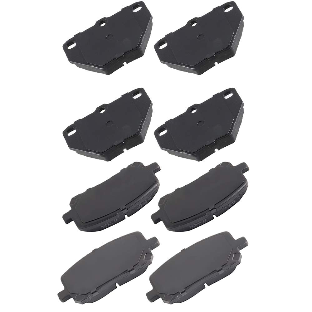 Cciyu D923 D823 Front Rear Ceramic Brake Pads Kits 8Pcs Fit For 2003-2006 For Pontiac Vibe,2005-2006 For Toyota Corolla,2003-200