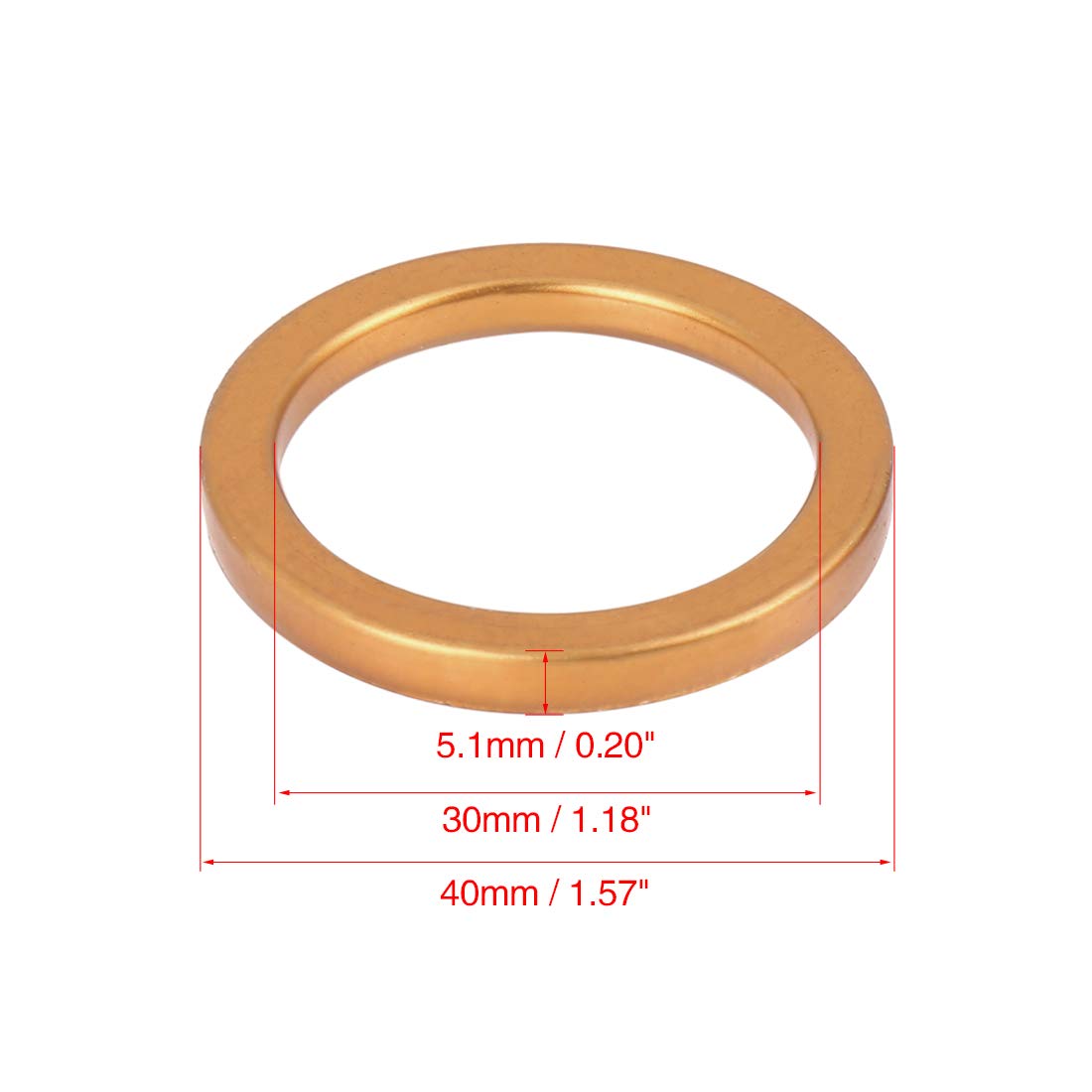F Fierce Cycle 10Pcs 30Mm Id 40Mm Od Motorcycle Exhaust Muffler Pipe Gasket Copper Tone For Honda Cg125