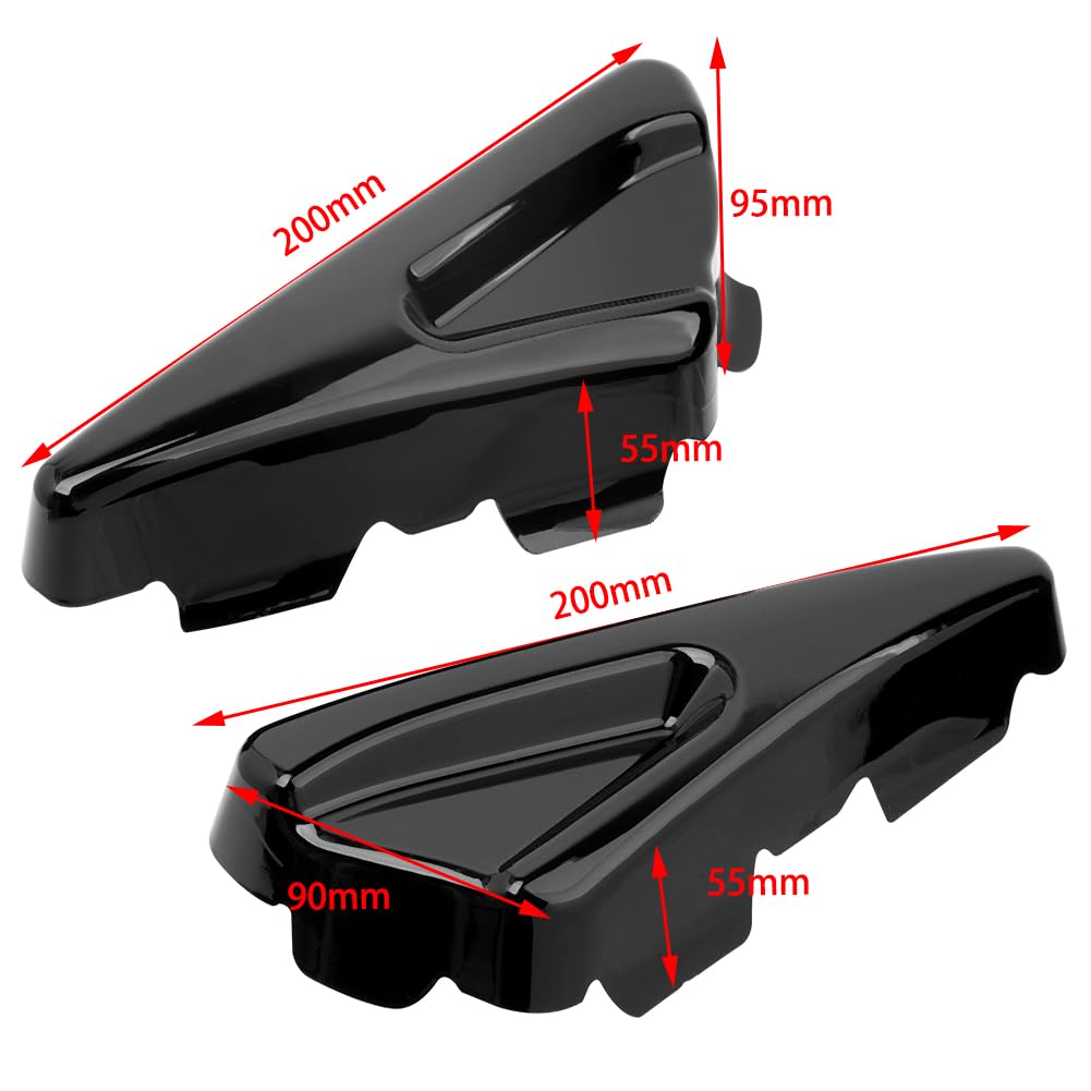 H RUO Gloss Black Tank Side Frame Covers Fits for Harley V-ROD NIGHT-ROD SPECIAL VRSCF MUSCLE 2007-2017