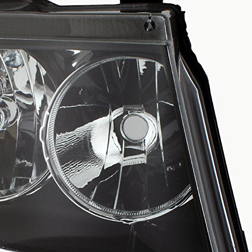 AKKON Headlights for 07-13 Suburban Tahoe Avalanche, Black Housing, Low Beam H11, High Beam 9005, Direct Replacement, Model 4350366086