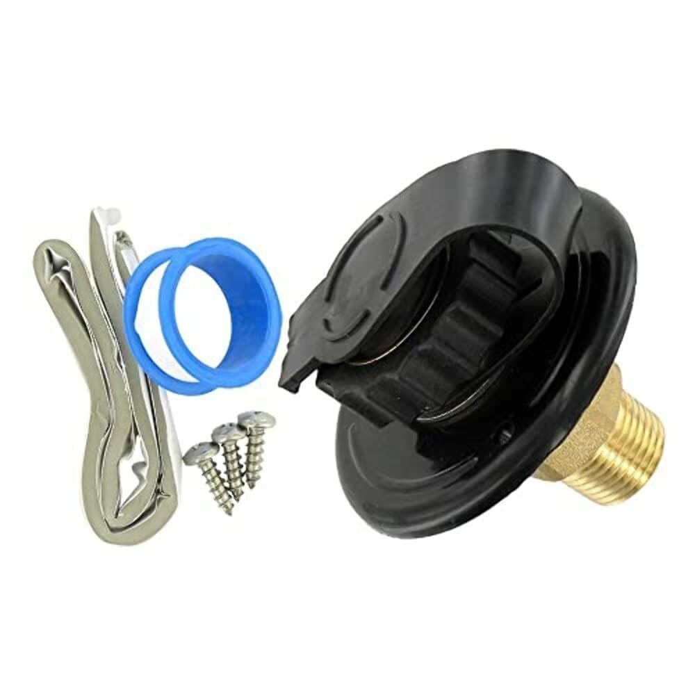 Valterra A01-0169Lfvp Black Plastic Lead-Free Flange Water Inlet