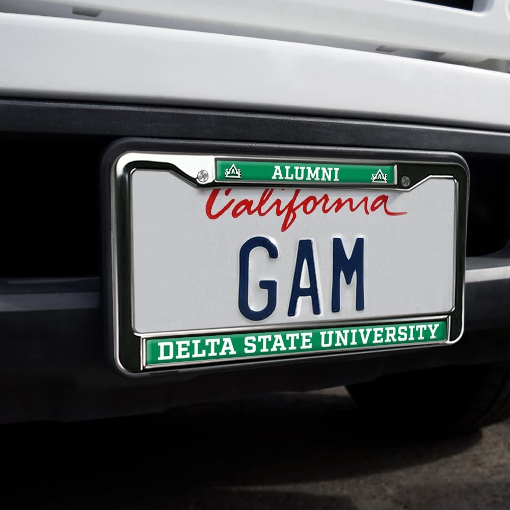 Delta State University Alumni Logo Full Size Standard License Plate Metal Frame