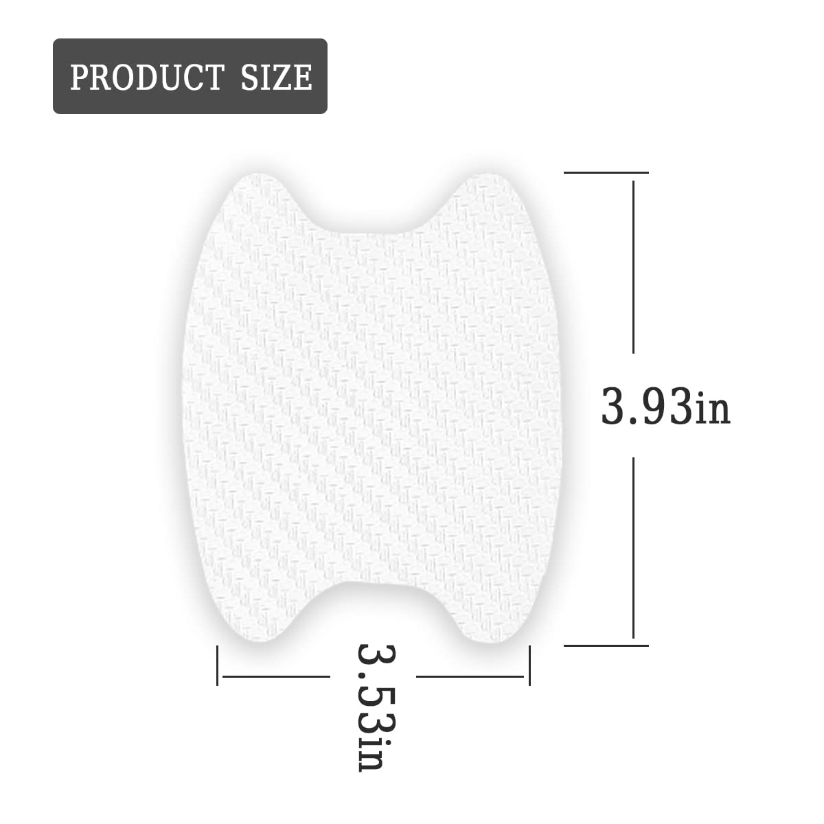 4Pcs Car Door Handle Protector Sticker, Universal Carbon Fiber Anti-Scratches Auto Door Handle Protective Film, Side Paint Cover Guard Stickers Fit For Most Car Handles (White)