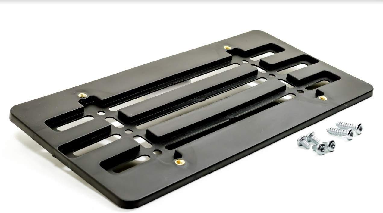 EACCESSORIES EA License Plate Tag Holder Mount for Honda, Black ABS Plastic, Standard Size (6" x 12") with Screws & Bolts
