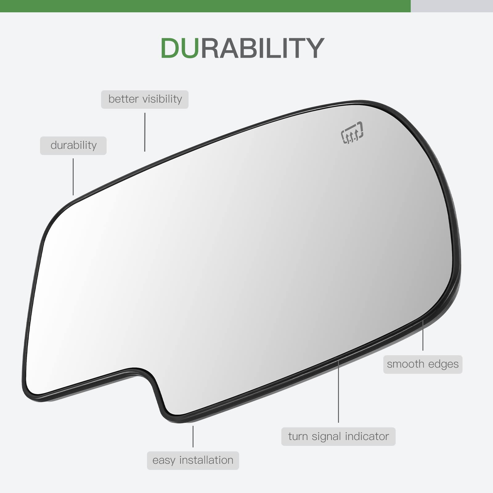 Scitoo Right Side View Mirror Fit For Chevy Exterior Accessories Replacement Mirrors Glass 03-07 For Chevy For Gmc Silverado Sierra 1500/2500 Hd/3500 Classic Models With Power Heated (Passenger Side)