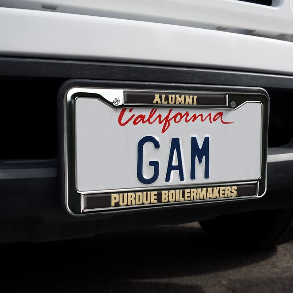 Purdue University Alumni Logo Full Size Standard License Plate Metal Frame