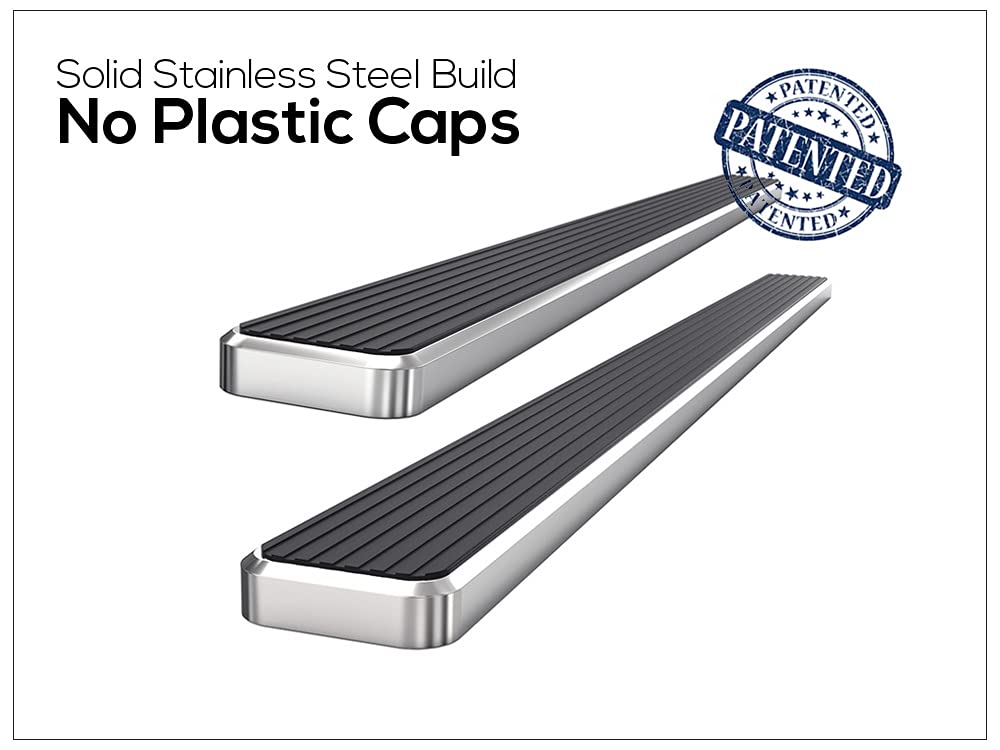 Aps Running Boards 5In Compatible With Ford F150 2015-2024 Supercrew Cab & F150 Lightning 2022-2024 & F-250 F-350 Super Duty 201