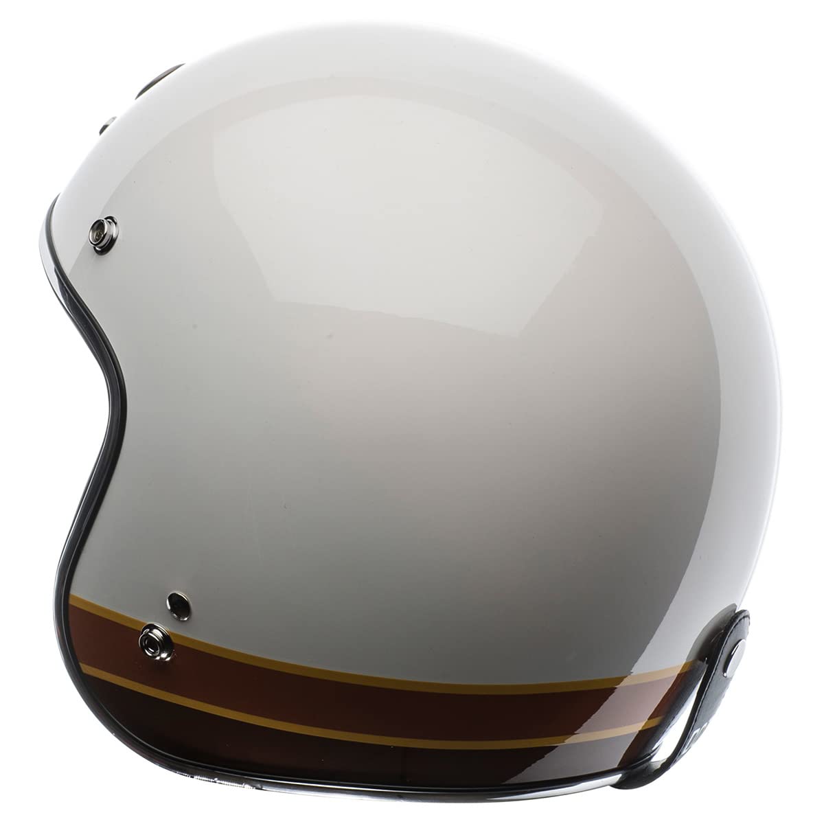 TORC T-50 Retro Motorcycle Helmet, Gloss White Iso Bar, Large, Plastic ABS, Open Face Design