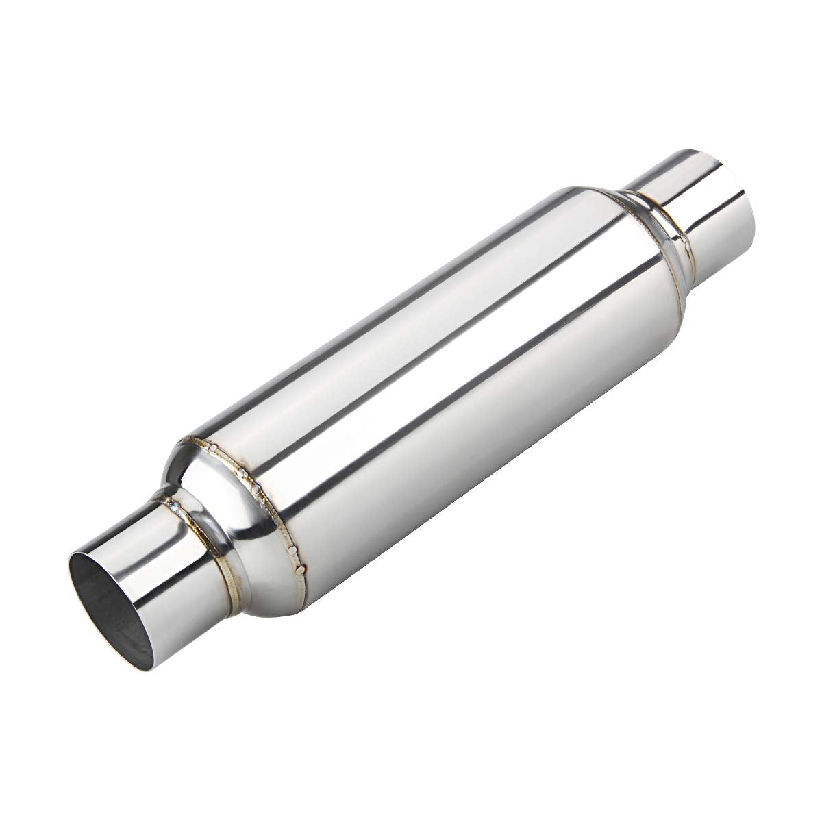 Lcgp 2.5' Inlet & Outlet Universal Resonator, 16' Long Performance Muffler, Weld- On, Straight Through Design, Deep Tone