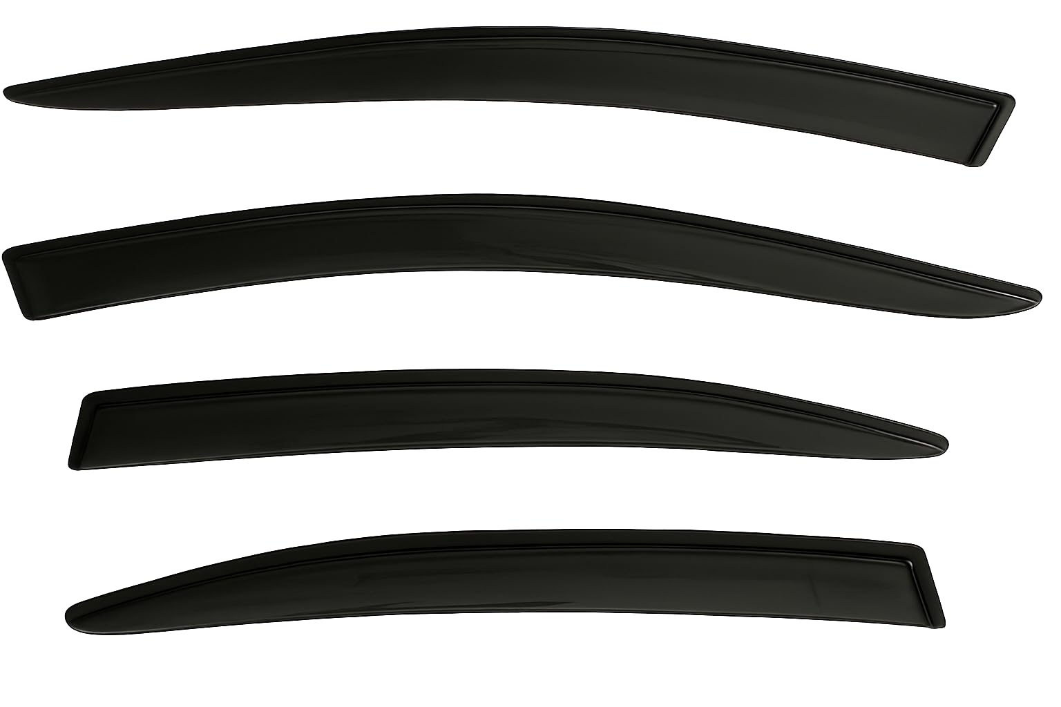 2023-2025 Tape-On Side Window Visor Deflectors for Toyota Prius and Prius Prime SE XSE Premium LE XLE Limited Smoke Tinted Rain