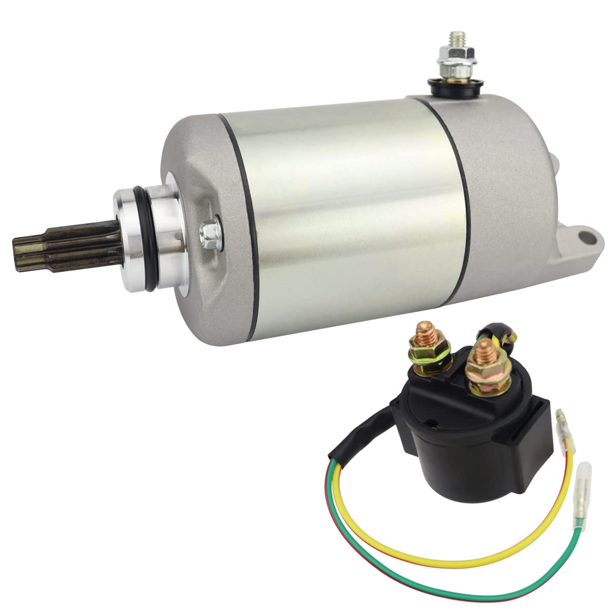 Soarider Starter & Relay For 1993-2006 Honda Trx300Ex Fourtrax/Sportrax 300 Ex, 31200-Hm3-671 18329 Sm13422 410-54008 Smu0029, 93-00 Fourtrax Trx300Ex Starter| 01-06 Sportrax Trx300Ex Starter