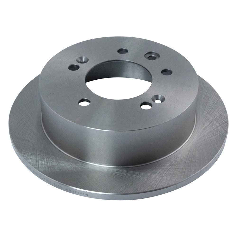 Trq Rear Brake Rotors Set Solid Compatible With 2007-2010 Hyundai Elantra