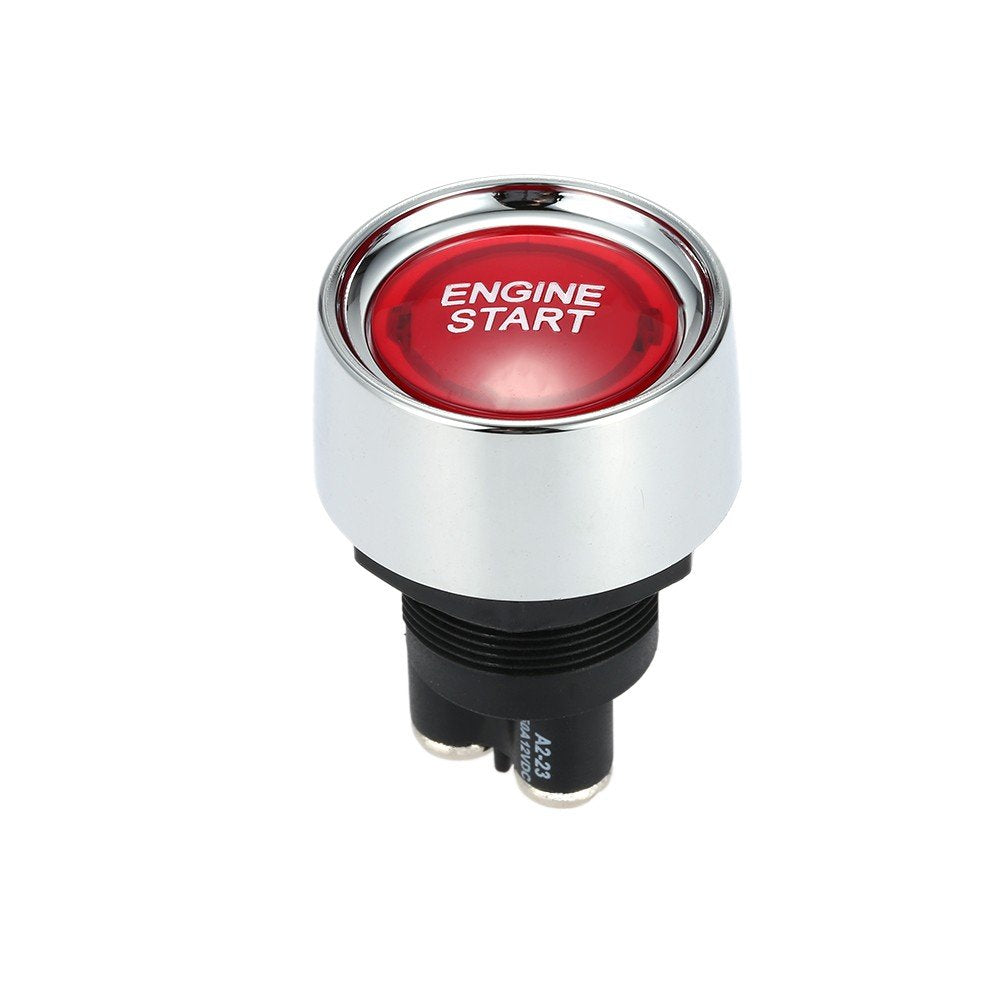 Jtron Start Engine Button Car Dc 12V 50A Red Car Start Engine Button Light Switch Push Start Ignition Switch For Racing Sport (O