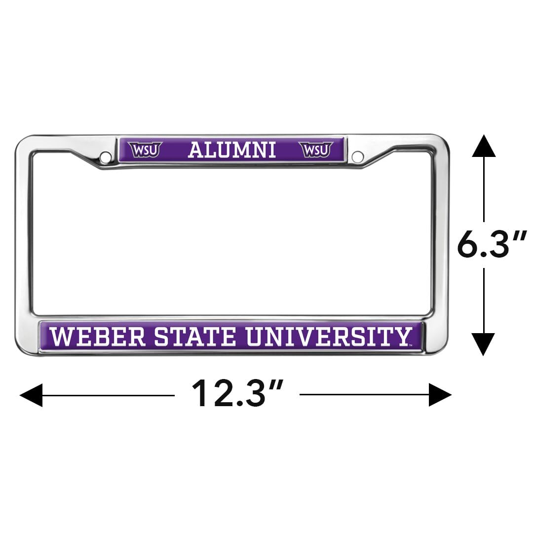 Weber State University Alumni Full Size Standard License Plate Metal Frame