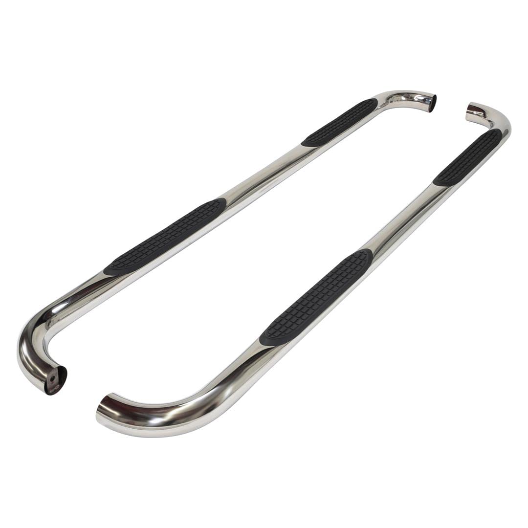 Trailfx A0055S With Step Pads 3 In Round Bent 90 Degree Pol Stainless Steel Without End Caps Ro