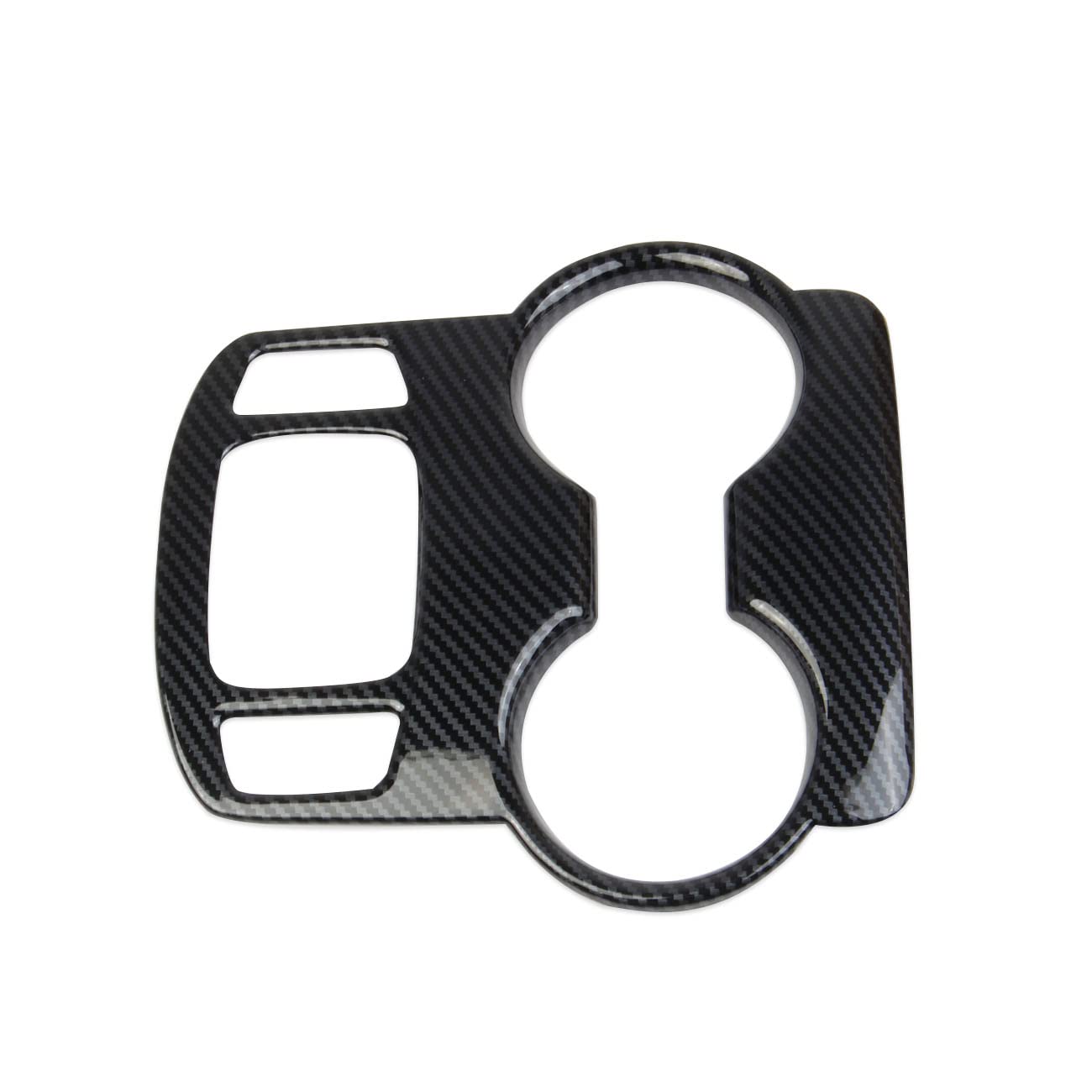 Korlot Carbon Fiber Cup Holder Knob Trim for GMC Terrain 2018-2024, Plastic, Carbon Fiber Grain, Model 22JB-GTEN-007