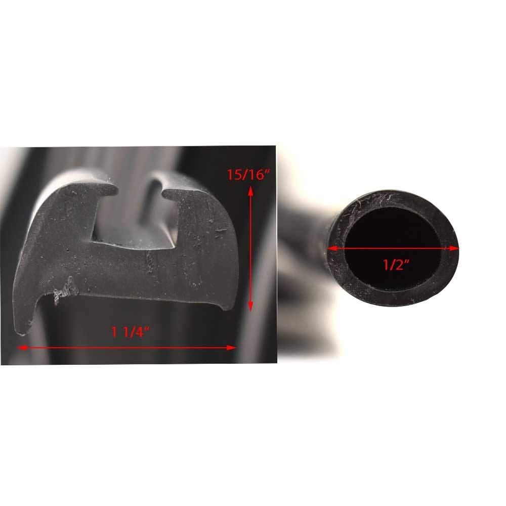 Taco 1 1/4 Black/Black Kit Flexrubrail70'