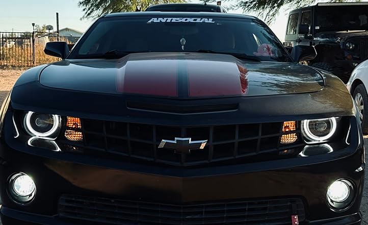 Antisocial Car Sticker Decal, Anti Social Sticker For Car, Truck, Windshield Banner Sticker 20 X 4 Inches