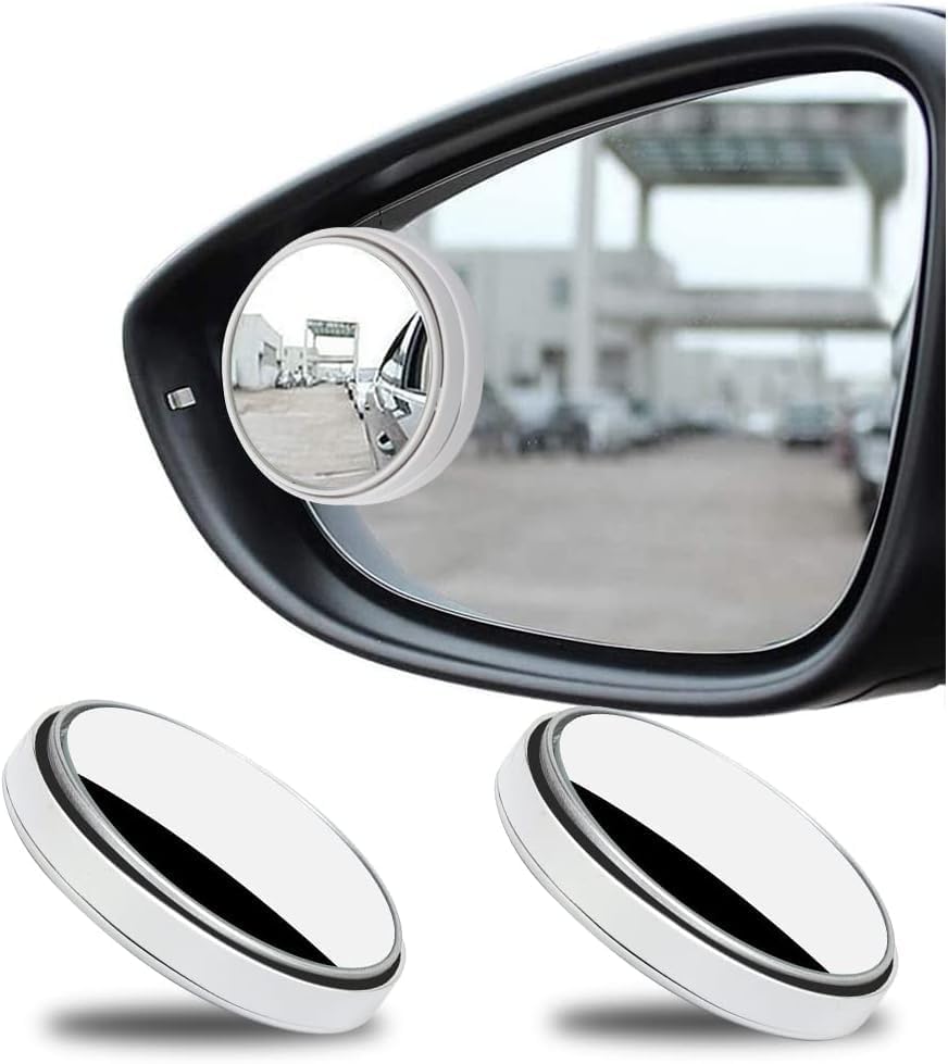 Oblivion Blind Spot Rear View 2 Pcs  Hd Glass Frame Round Convex, 360 Adjustable Wide Angle Suitable All Cars, Trucks, Vans, Bik