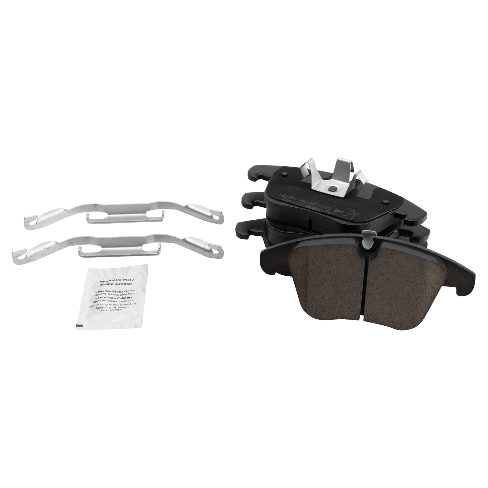 TRQ Front Brake Pads Ceramic Compatible with 2006-2008 Jaguar S-Type 2006-2009 Vanden Plas 2009-2015 XF XJ8 2007-2009 XK