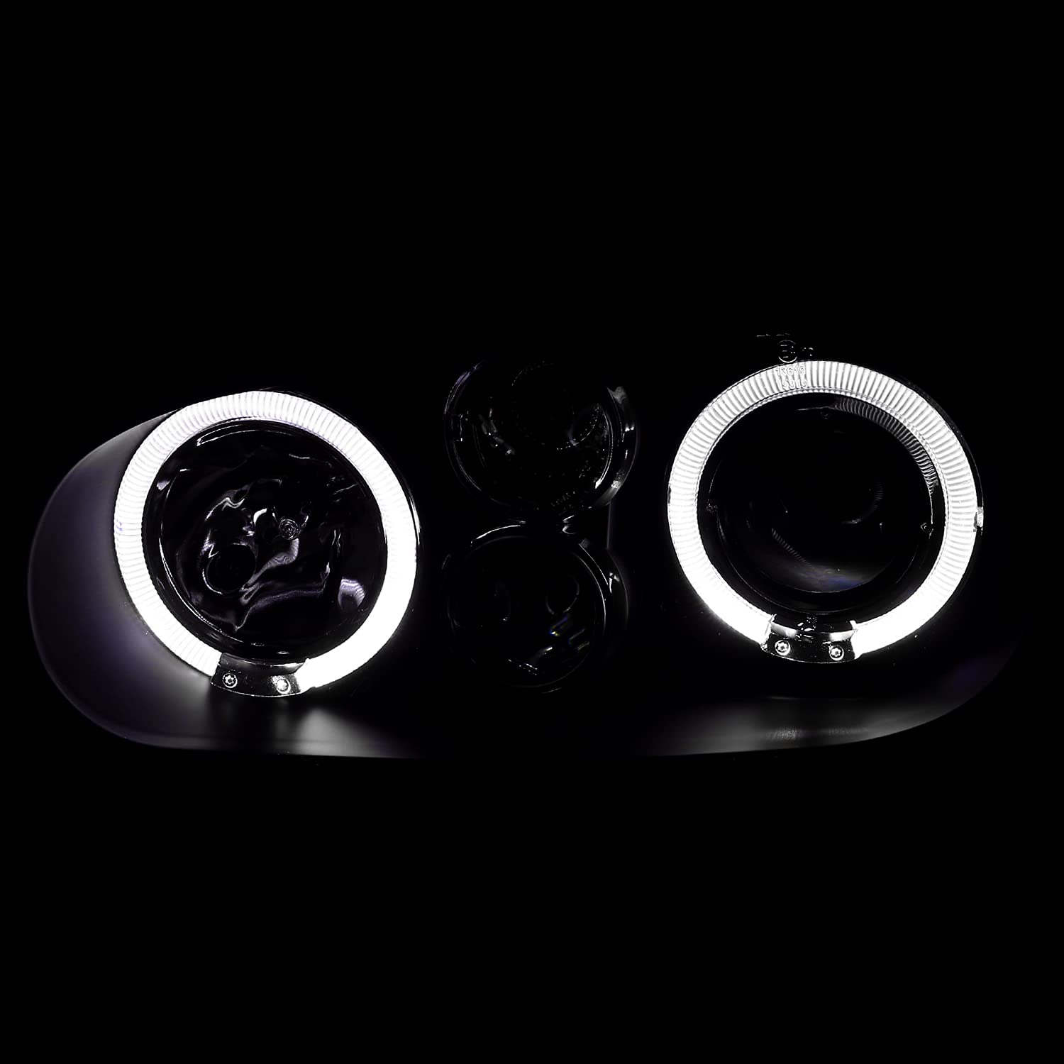 SPEC-D Tuning Euro Black Projector Headlights for 1999-2006 VW Golf/GTI, Left + Right Pair, Black Housing Clear Lens, Model LHP-GLF99JM
