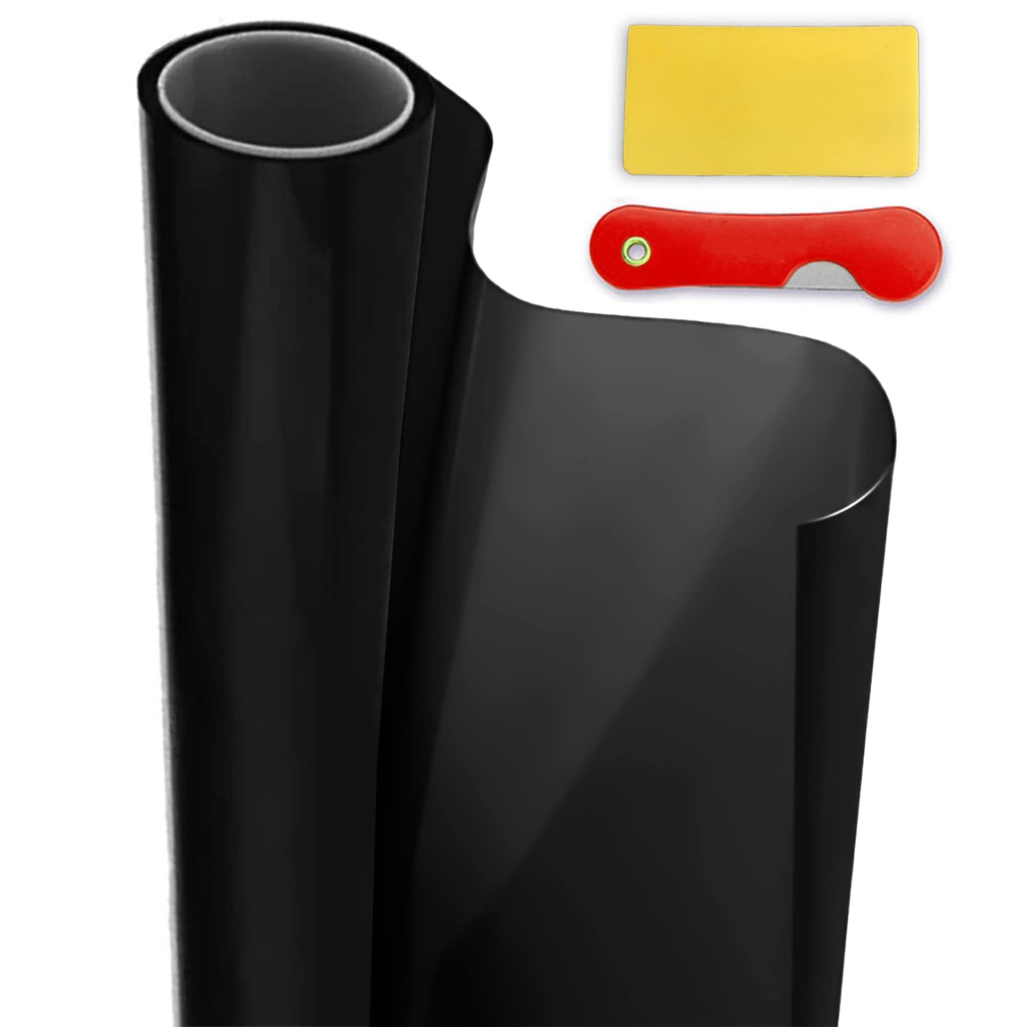 Car Window Tint Film For Auto Sun Shade Roll 5% Vlt Black Universal Fit Width 20'' X Length 20 Ft Roll | Automotive Baby Protection Passenger Privacy Sunlight Heat Uv Block And Scratch Resistant