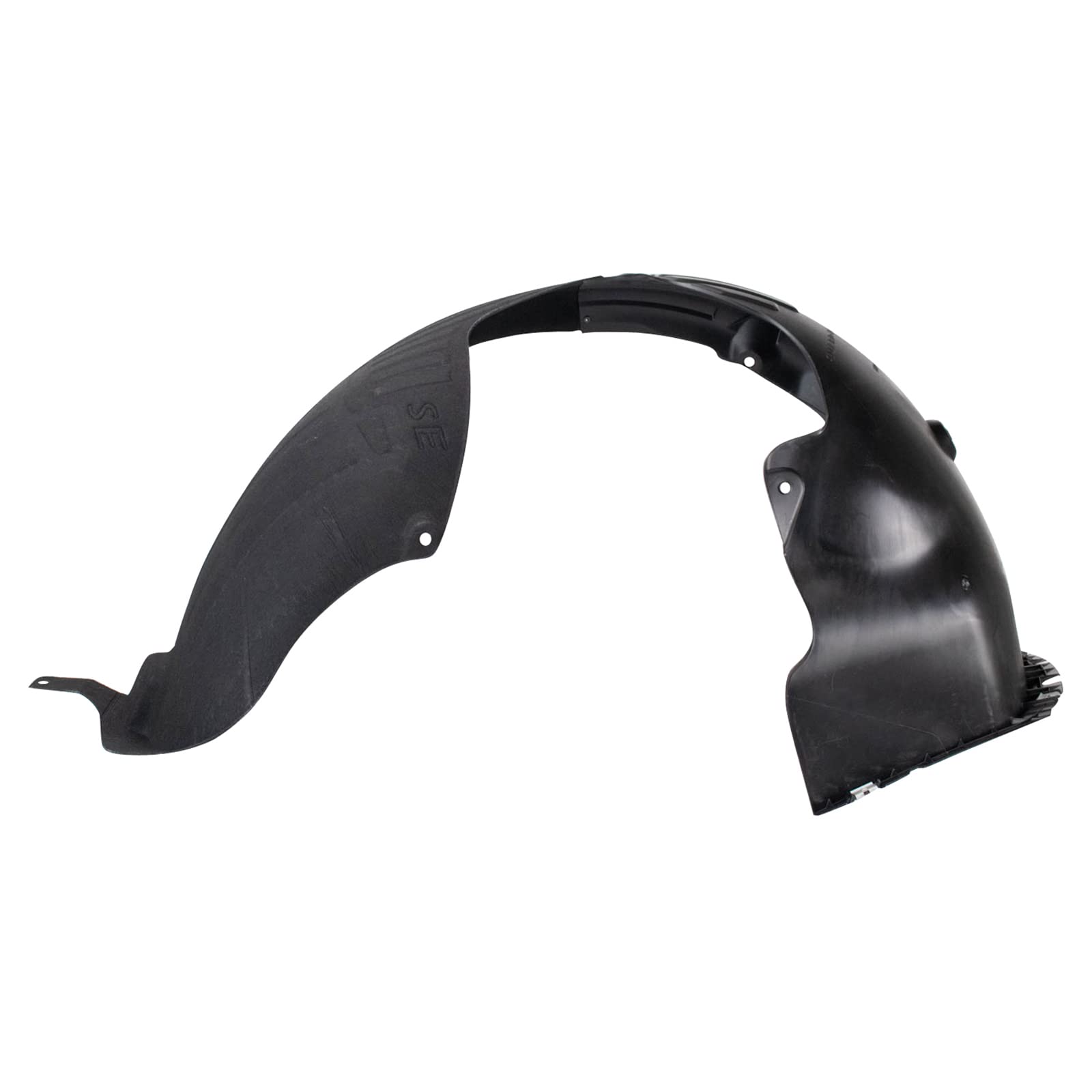 TRQ Front Inner Fender Liner Set for 2018-2019 Hyundai Sonata, Black, Plastic, Model BDA14552