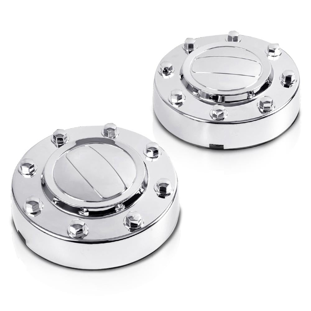 PIT66 2Pcs Dually Front Wheel Center Caps Hubcaps Compatible with Dodge RAM 3500 1-TON 2011-2016 Alcoa Alloy