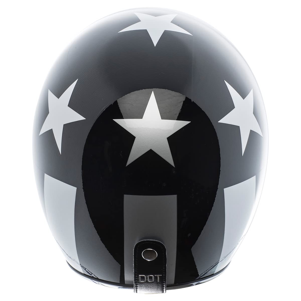 Torc Unisex-Adult Open-Face Style T-50 3/4 Retro Motorcycle Helmet With Graphic (Gloss Black Captain, X-Large)