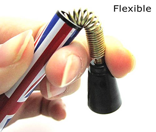Ijdmtoy 3-Inch Checkered White/Black Checkerboard Theme Short Antenna Compatible With Mini Cooper (All Models) & More Other Cars