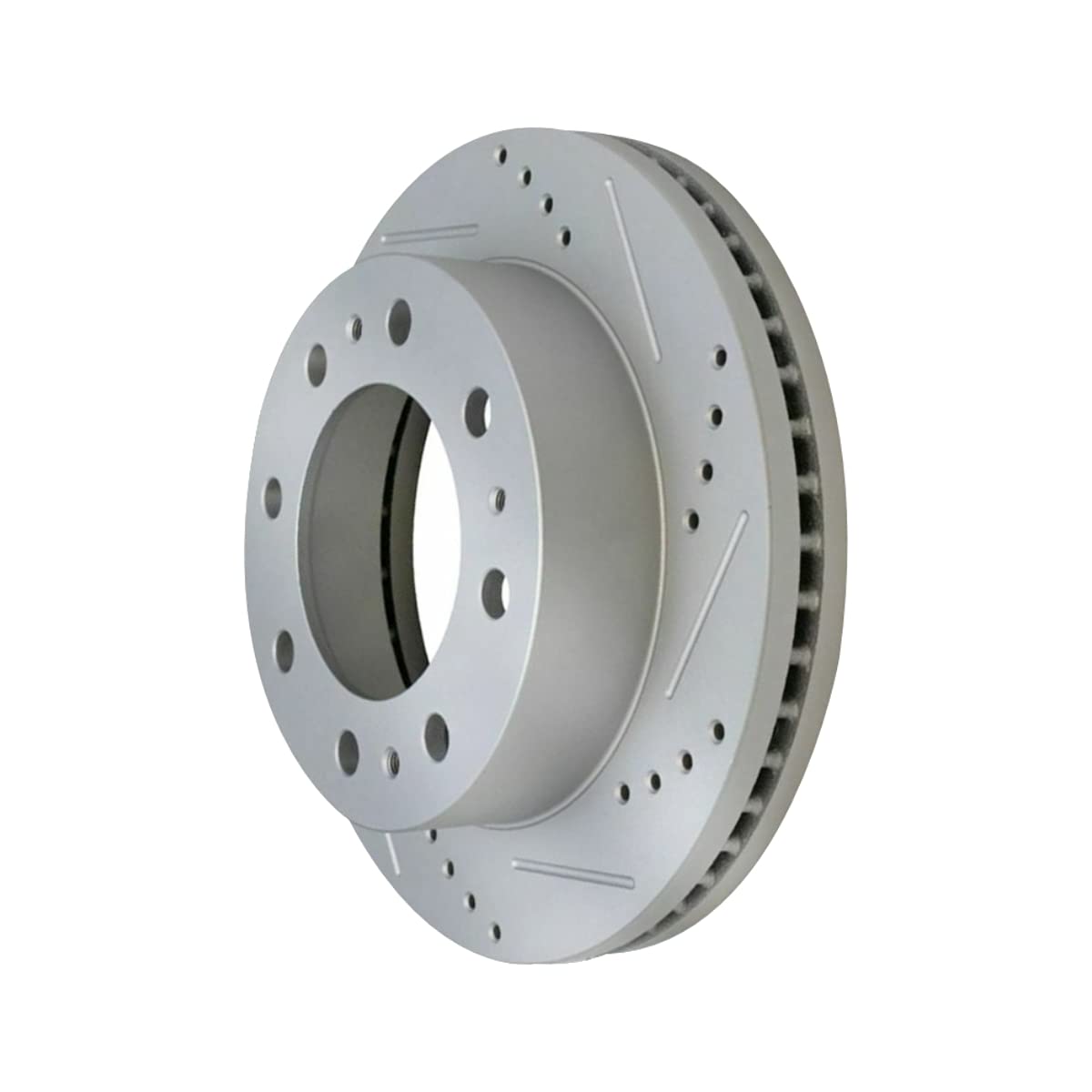 Autoshack Front Drilled Slotted Brake Rotors Silver Pair Of 2 Driver And Passenger Side Replacement For Gmc Sierra 2500 Hd Chevrolet Suburban 2011-2024 Silverado 2500 Hd Silverado 3500 Hd Pr65193Dszpr