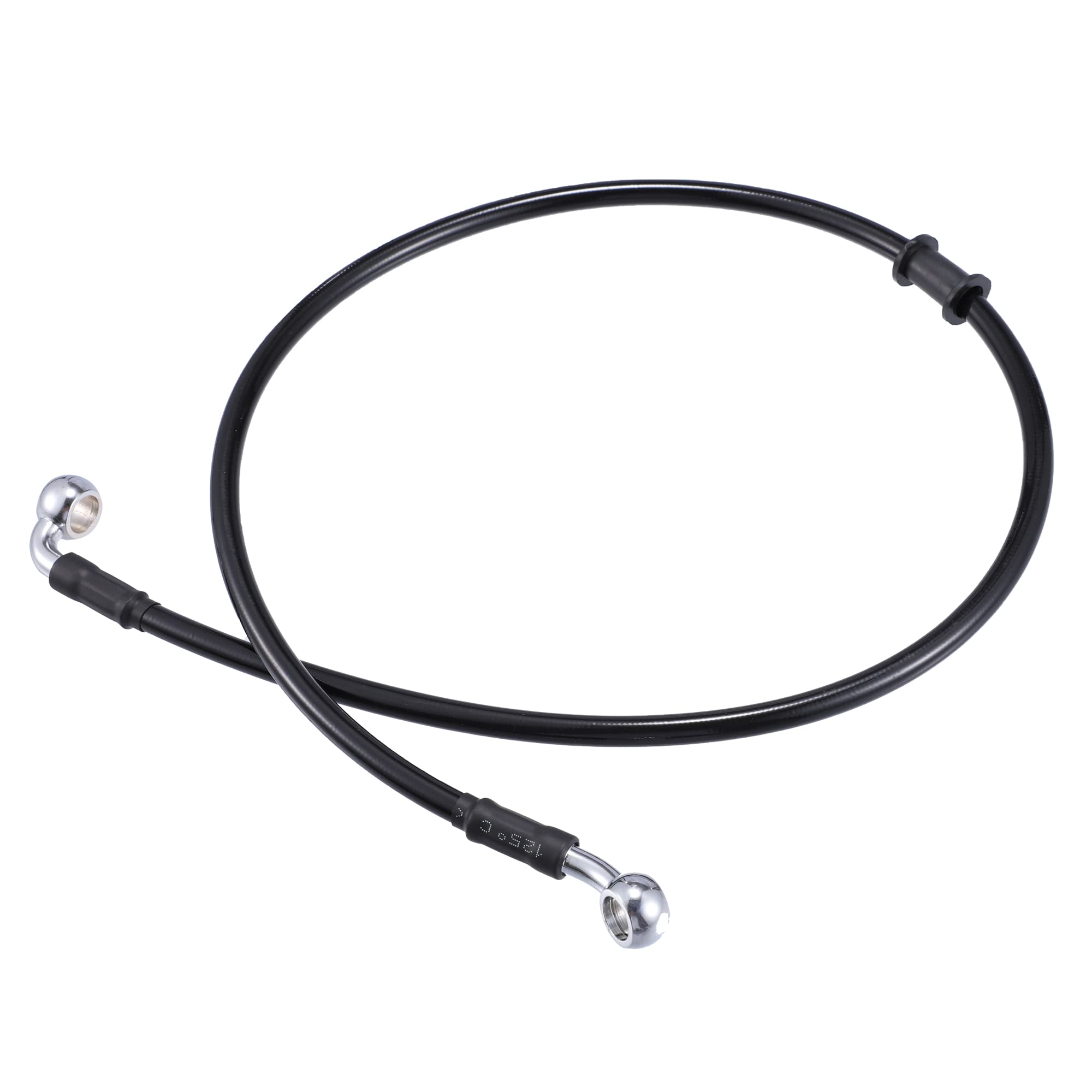 X AUTOHAUX 80cm AN3 M10 Car Hydraulic Brake Line Oil Hose Pipe Fitting 28 90 Stainless Steel for Car Motorcycle Dirt Racing Bike